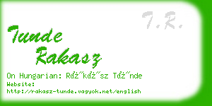 tunde rakasz business card